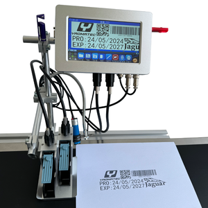 YAOMATEC 10 Zoll 12,7mm <span class=keywords><strong>2</strong></span> Köpfe Automatisches Verfalls datum Chargen nummer Codierung slogo Kontinuierlicher Online-Industrie tinten strahl drucker - Product Image 2