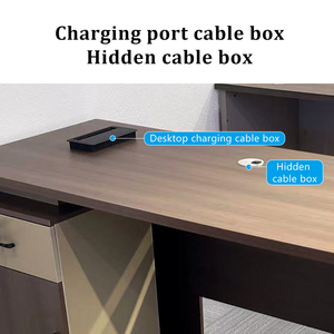 Bàn làm việc văn phòng giám đốc hiện đại, giá sỉ rẻ, thiết kế mô đun bằng gỗ và kính, dành cho nội thất văn phòng tại nhà - Product Image 3