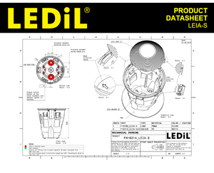LEDils FN16214_LEIA-S Ensemble de lentilles et supports LED en PMMA pour éclairage LED, diamètre 50 mm - Product Image 3