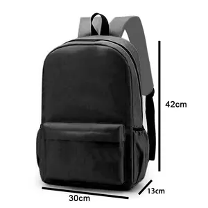 2024 China Factory Travel Solid Color Backpack Book Bag Student Boy Black School Bags Teenage College Schoolbag Cheap Backpacks