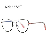 MORESE 3060 Transparent Animal Motif Style Lunettes Cadres Mode Métal Bleu Lumière Filtre Lunettes Bonbons Couleurs pour Ordinateur
