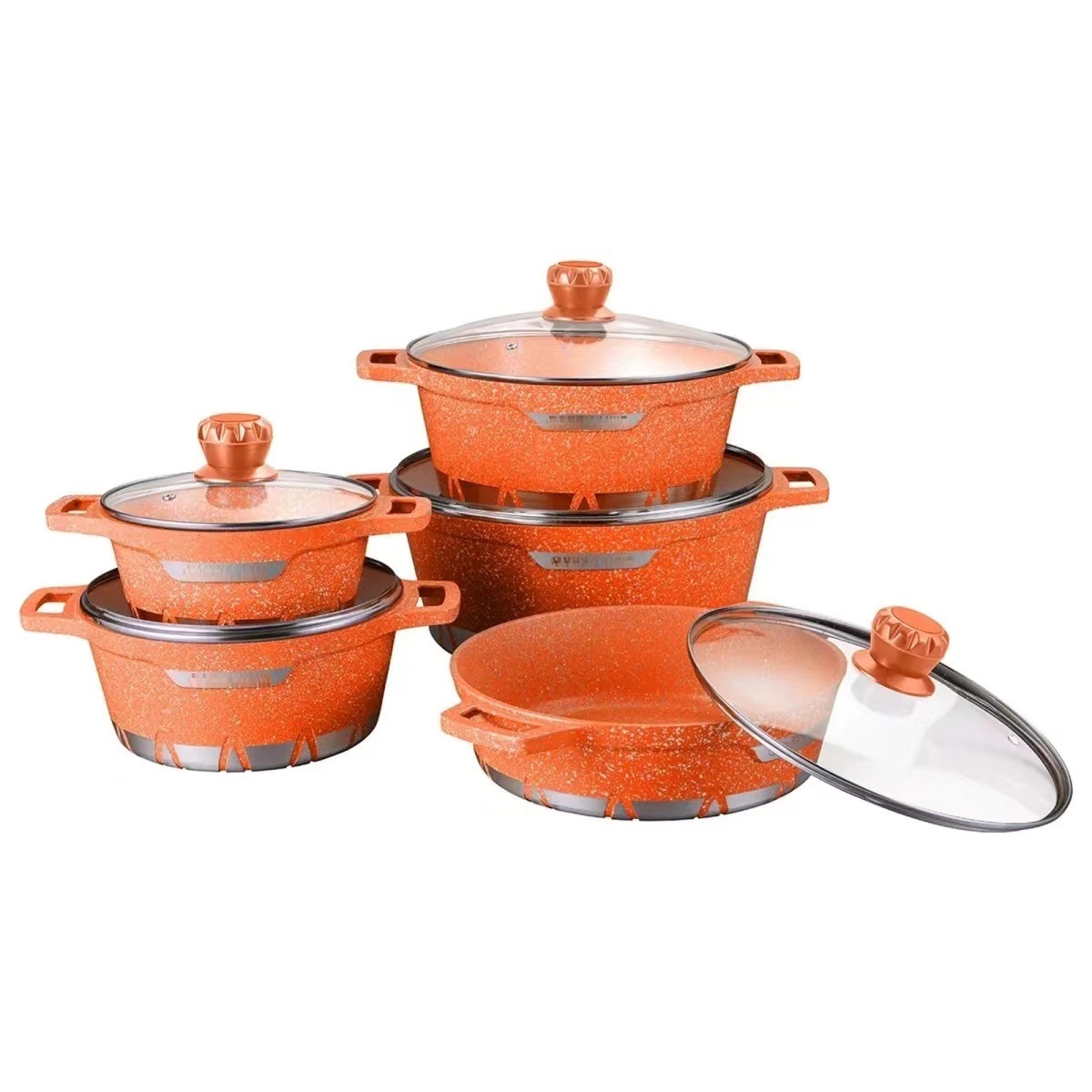 BPA Free High Quality Cooking Pot Set Non-Stick Cookware Granite Cooking Pot Set Non-Stick Cookware Set · image 5