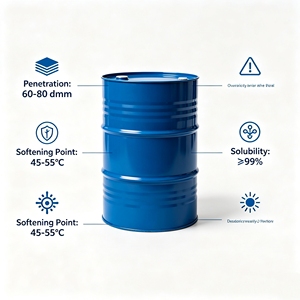 Penetration Grade 60# Petroleum Asphalt <b>Bitumen</b>, Hot Mix Road Construction Raw Material for Highway Pavement, Factory Bulk Drum - Product Image 5