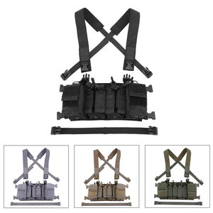 Nouveau Gilet Tactique Réglable en X avec Harnais et Pochettes pour Chargeurs 5.56/9mm pour Entraînement et Jeu CS en Extérieur - Product Image 3