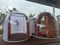 Casa Contenedor Moderna de Policarbonato Resistente al Viento con Diseño de Burbujas Estrelladas para Fiestas al Aire Libre, Hoteles y Villas