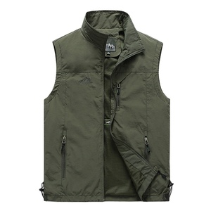 Usine personnalisée décontracté automne couleur unie pêche vestes <span class=keywords><strong>sans</strong></span> manches <span class=keywords><strong>de</strong></span> haute qualité séchage rapide Anti-boulochage polyester unisexe - Product Image 4