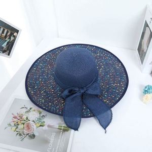 Wholesale Colorful Wide Brim Natural Sun <b>Hat</b> <b>Flat</b> Top Woven Women Straw <b>Hat</b> Beach <b>Hat</b> - Product Image 5
