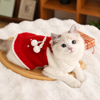 Vêtements pour chat : Pull de Noël automne/hiver pour chaton, chaud, anti-chute de poils, en laine douce, décontracté, Nouvel An