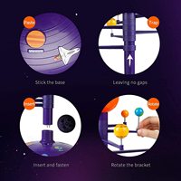Offre Spéciale Amason Vente en gros DIY éducatif Système solaire Modèle Tige Rotative Planète Nouveauté Science Projecteur Planètes Jouets