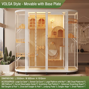 Flexible Interior Layout Customization Curved Tempered Glass Multi-level Solid <b>Wood</b> Villa for Foreign Pet Chain Stores - Product Image 3