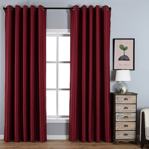 Blocco di colore solido grande rosso asta impermeabile tascabile per <span class=keywords><strong>tende</strong></span> da soggiorno - Product Image 1