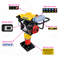 Nouvelle compactrice vibrante à moteur diesel/essence de 75 kg pour le compactage du sol et les applications industrielles