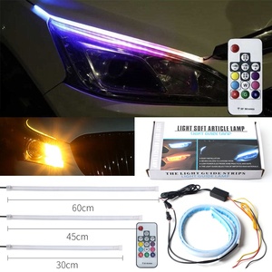 LED DRL 12V 30Cm 45Cm 60Cm Xe Chạy Ban Ngày Ánh Sáng Linh Hoạt Không Thấm Nước Dải Tự Động Đèn Pha Lần Lượt Tín Hiệu Phanh Dòng Chảy Đèn - Product Image 3