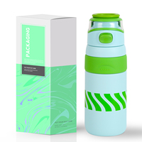 Botella de Agua Infantil Escolar de Gran Capacidad (500 ml), Antiderrames y Ecológica, Fabricada en Acero Inoxidable SUS316