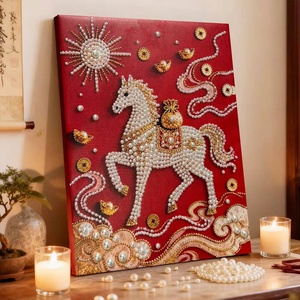 Kit de Peinture Diamant DIY Style Moderne Thème Animal Imprimé pour Décoration Intérieure Artisanat en Acier Inoxydable - Product Image 3