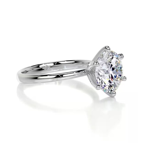 Tuyệt Đẹp Bất Vàng Nhẫn Solitaire 1 Carat Vòng Cắt Phòng Thí Nghiệm Grown Kim Cương D VVs Phụ Nữ Cổ Điển 6 Prong Vòng Với Giấy Chứng Nhận IGI - Product Image 5