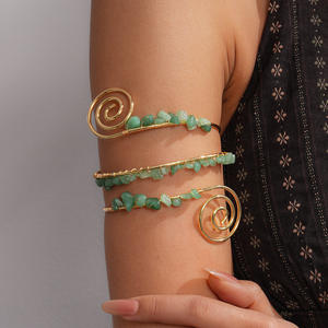 สร้อยข้อมือหินธรรมชาติทรงกลมหลายชั้น ชุบทอง สำหรับผู้หญิง สไตล์มินิมอล ดีไซน์เฉพาะตัว หรูหรา แฟชั่นระดับไฮเอนด์ - Product Image 1