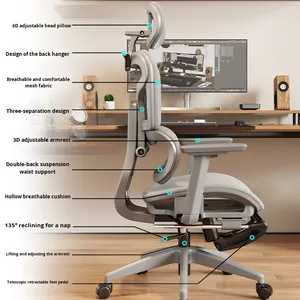 Sedia da Ufficio Moderna di Alta Qualità con Telaio in Acciaio, Design Ergonomico, Braccioli 3D, Base a 5 Razze, Girevole e Impilabile - Product Image 3