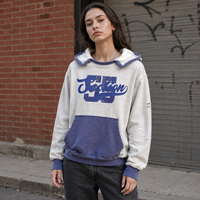 Sweat à capuche personnalisé avec logo, effet vieilli, pour hommes et femmes, bicolore, en molleton de coton épais, style streetwear, OEM, faible MOQ, violet