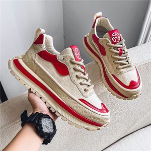 New Men's Work Platform Casual <b>Shoes</b> Non Slip Spring Winter Comfort Mesh Lace-Up High Quality Factory Direct - Product Image 1