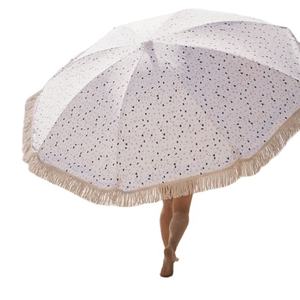 Пляжный зонт овиды с кисточками, уличный пляжный зонтик с песчаным якорем, пляжный зонтик высокого качества с основанием - Product Image 3