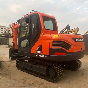 Mini-excavatrice d'occasion Doosan DX80 à bas prix avec pelle à pouce, mini-excavatrice coréenne d'occasion 8 tonnes Doosan - Product Image 1