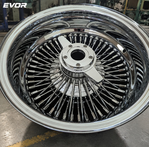 Jantes EVOR 13x7 en acier forgé, finition argentée, neuves, 4 pièces, haute capacité de charge, luxe, personnalisées - Product Image 2