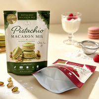 Sachet alimentaire personnalisé en gros avec fermeture éclair, en composite, pour gâteaux, macarons et poudre à lever
