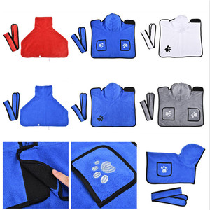 Adjustable Soft Fast Drying Super Absorbent <strong>Dog</strong> Bath Towel Pet <strong>Bathrobe</strong> for <strong>Dogs</strong> - Product Image 5