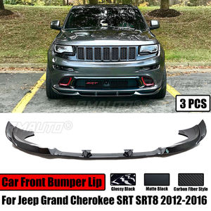 3 Piezas para Jeep Grand Cherokee SRT 2012-2016 SRT8, Alerón Delantero para Parachoques, Estilo Fibra de Carbono, Kit de Carrocería Blanco y Rojo - Product Image 1