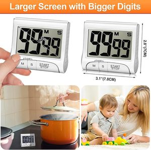Aangepaste OEM Hoge Kwaliteit Digitale Afteltimer Grote LCD Display Magnetische Keukenwekker - Product Image 6