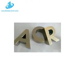 Metal Name Sign Holders Flex Led Sign Real Leather Gold Letters Metal Luxury Phone