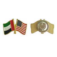 U.A.E. AE Émirats arabes unis drapeau des Émirats arabes unis et drapeau égyptien croisé double drapeau amitié magnétique métal broche badges broche
