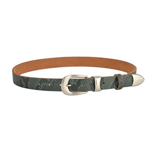 <span class=keywords><strong>Ceinture</strong></span> en cuir de vachette pour <span class=keywords><strong>femme</strong></span>, motif serpent, boucle en alliage, 110 cm, pour jeans et robes, vente en gros - Product Image 2