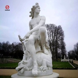 Figuras griegas clásicas Esculturas de mármol de Hércules y <span class=keywords><strong>Antaeus</strong></span> para jardín - Product Image 5