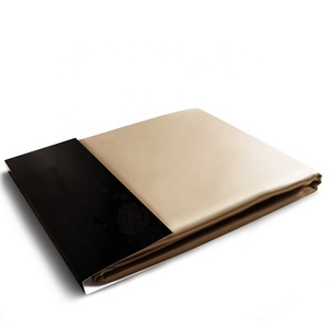 Nhà Máy Cung Cấp Sang Trọng 19Mm 100% Lụa 4Pcs Được Trang Bị Tấm Ga trải giường Bộ Liền Mạch Trong Màu Vàng Vua Kích Thước Đồng Bằng Phong Cách Cho Nhà Giường Khách Sạn - Product Image 5