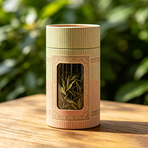 Eco- Friendly Food Grade Custom Printing Paper Cylinder Box with Aluminum Foil Lining for Loose Leaf Tea Packaging - Product Image 1