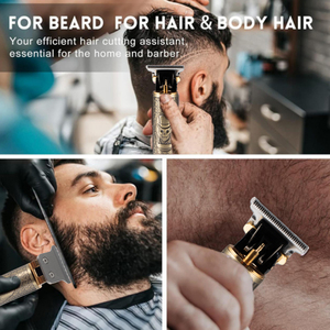 Tondeuse à barbe professionnelle sans fil rechargeable en acier inoxydable avec lame en acier inoxydable, garantie 1 an - Product Image 6