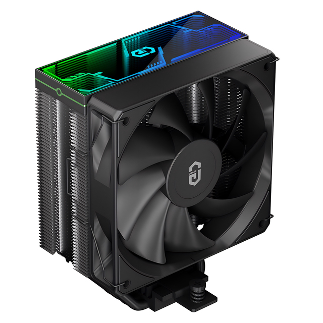 Y400F Gaming Computer case air Cpu Cooler Heatsink Radiator with Argb Infinity Mirror Logo and Cooling Fan