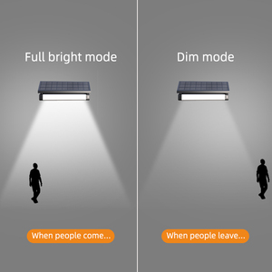 Custodia in lega di alluminio doppio colore bianco bianco caldo in una lampada da parete a led solare da 1000lumen con sensore di movimento PIR - Product Image 3