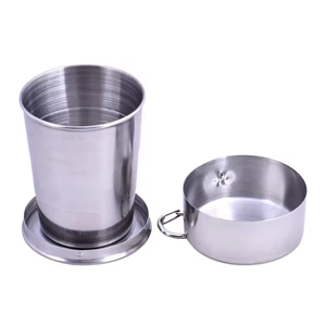 Offre Spéciale Gobelet à Eau en Acier Inoxydable 60 ml, Tasse de Camping Pliable Verre à Shot Extensible pour Voyage/<span class=keywords><strong>Randonnée</strong></span>/Pique-Nique - Product Image 6