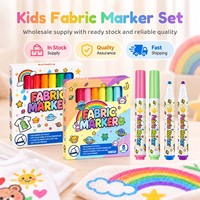 Spidol Kain Mini Non-Toksik Non-Luntur untuk Anak, Logo OEM Custom, untuk Mewarnai Selimut, Piyama Anak, dan Melukis DIY