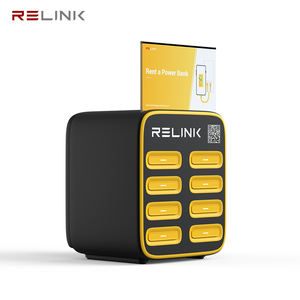 Kiosque de chargement de téléphone OEM/ODM Station de location de batterie en libre-service à 8 emplacements (avec panneau d'affichage en acrylique, adapté aux commerçants) - Product Image 1