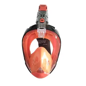 Snorkel Full Face Safety Breathing System 180 Visão panorâmica Anti Fog Mantenha a máscara de mergulho seco com câmera destacável M