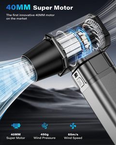 Souffleur d'air portable sans fil Mini Shark, ventilateur de poche puissant, dépoussiéreur à air comprimé pour voiture et extérieur - Product Image 2