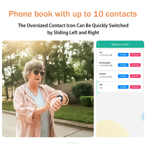 L08p Màn Hình Cảm Ứng Người Cao Tuổi Theo Dõi Đồng Hồ Với IP67 Không Thấm Nước Tập Thể Dục Gọi Tính Năng 2G 3G 4G Chức Năng Báo Thức Đồng Hồ Cho Cao Cấp - Product Image 5