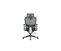 Chaise de bureau ergonomique à dossier haut en maille avec appui-tête réglable, support lombaire et accoudoirs 3D pour espace de travail commercial