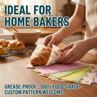 Papier sulfurisé imprimé coloré pour tartes aux œufs, burgers et sandwichs, revêtement PE antiadhésif, qualité alimentaire, logo personnalisé, OEM, vente en gros