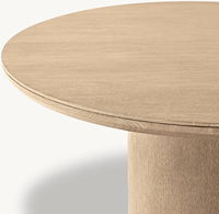Ensemble de table à manger ronde en chêne massif moderne de luxe pour 6 personnes, meubles de salle à manger pour appartement ou bureau à domicile