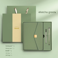 Ensemble de carnet de notes professionnel en cuir relié à chaud - Haute valeur chromatique pour les réunions d'entreprise et l'école